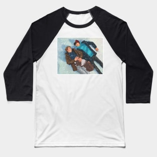 Nick and Charlie - heartstopper snow day drawing Baseball T-Shirt